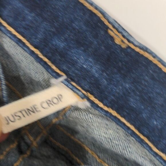 rag & bone Justine Crop Jeans in PrestonLamb Leather Lace Up size 27 - Picture 6 of 11